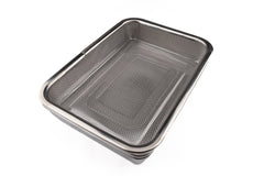 Arnest Stainless Steel Prep & Storage Pans with Strainer and Plastic Lids 7 piece Set
