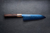Hatsukokoro Ryuhyo SG2 Damascus BLUE Santoku 180mm