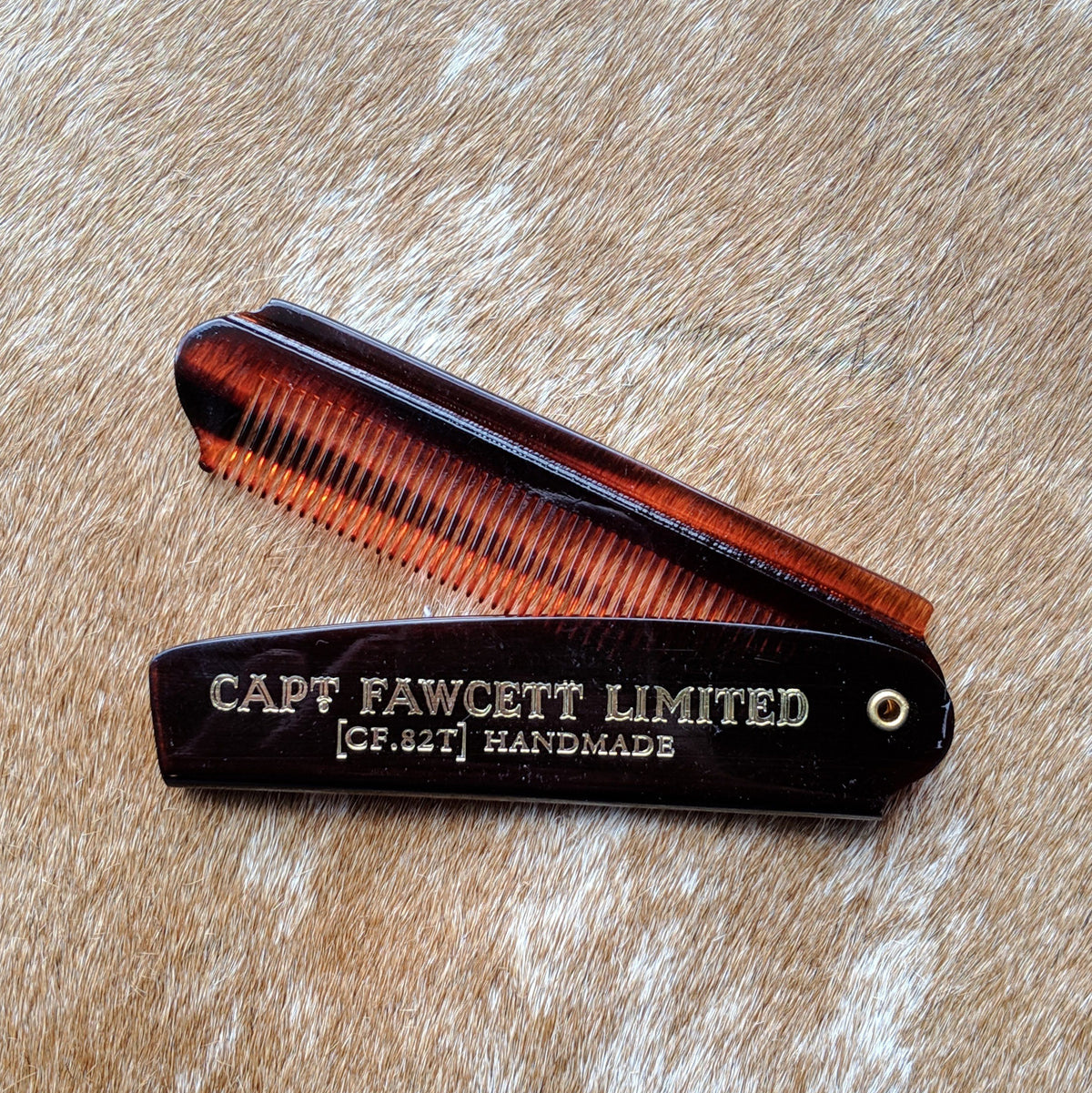 Captain Fawcett's Folding Pocket Beard Comb 193mm