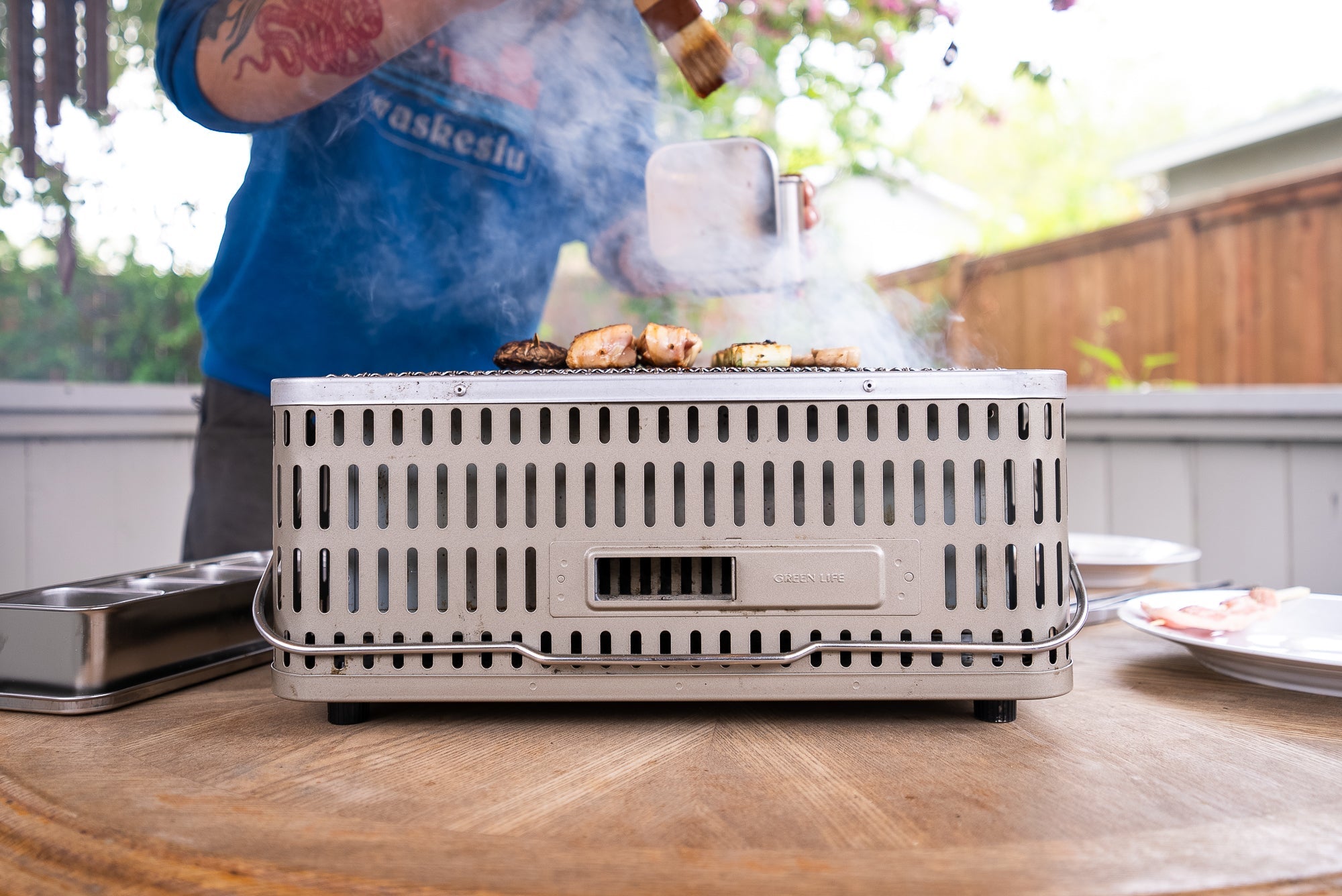 Green Life Shichirin Konro Charcoal BBQ Grill
