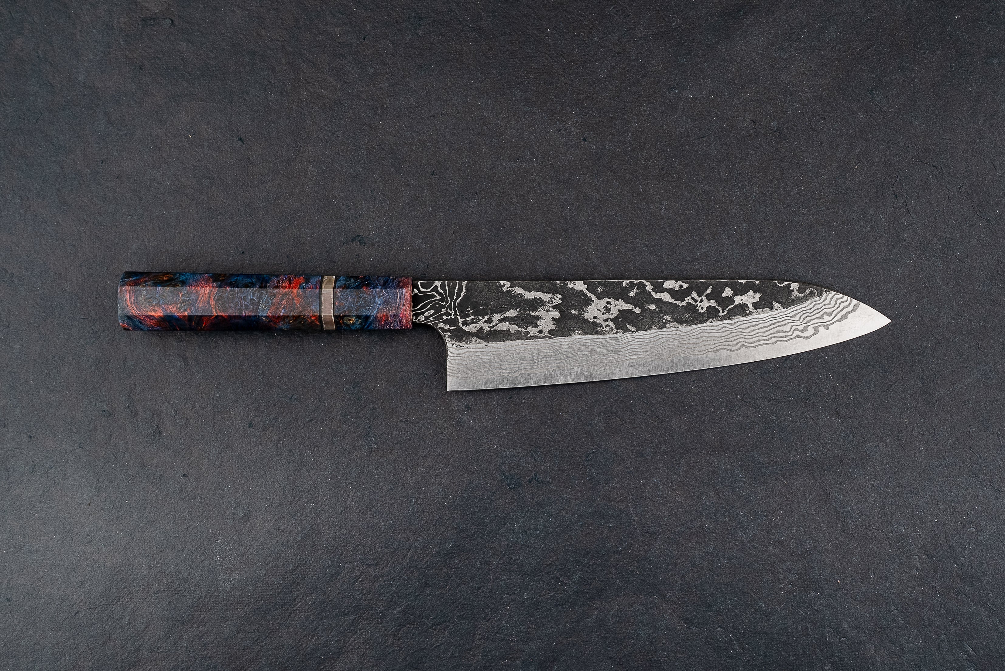 Hatsukokoro Nigara SLD Kurouchi Damascus Gyuto 210mm