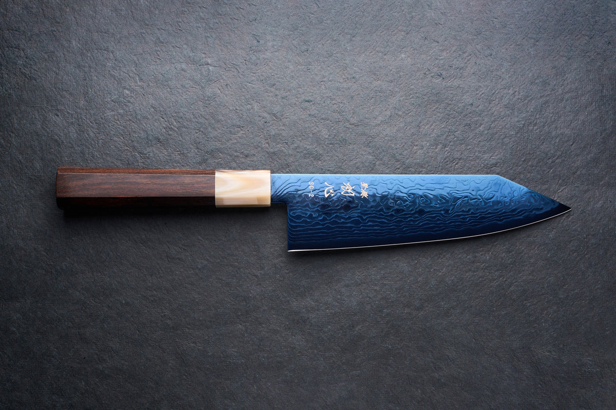 Hatsukokoro Ryuhyo SG2 Damascus BLUE Bunka 180mm