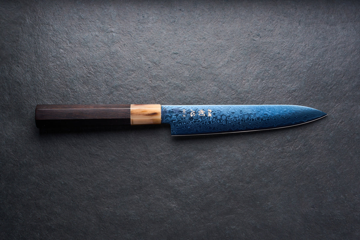 Hatsukokoro Ryuhyo SG2 Damascus BLUE Petty 150mm
