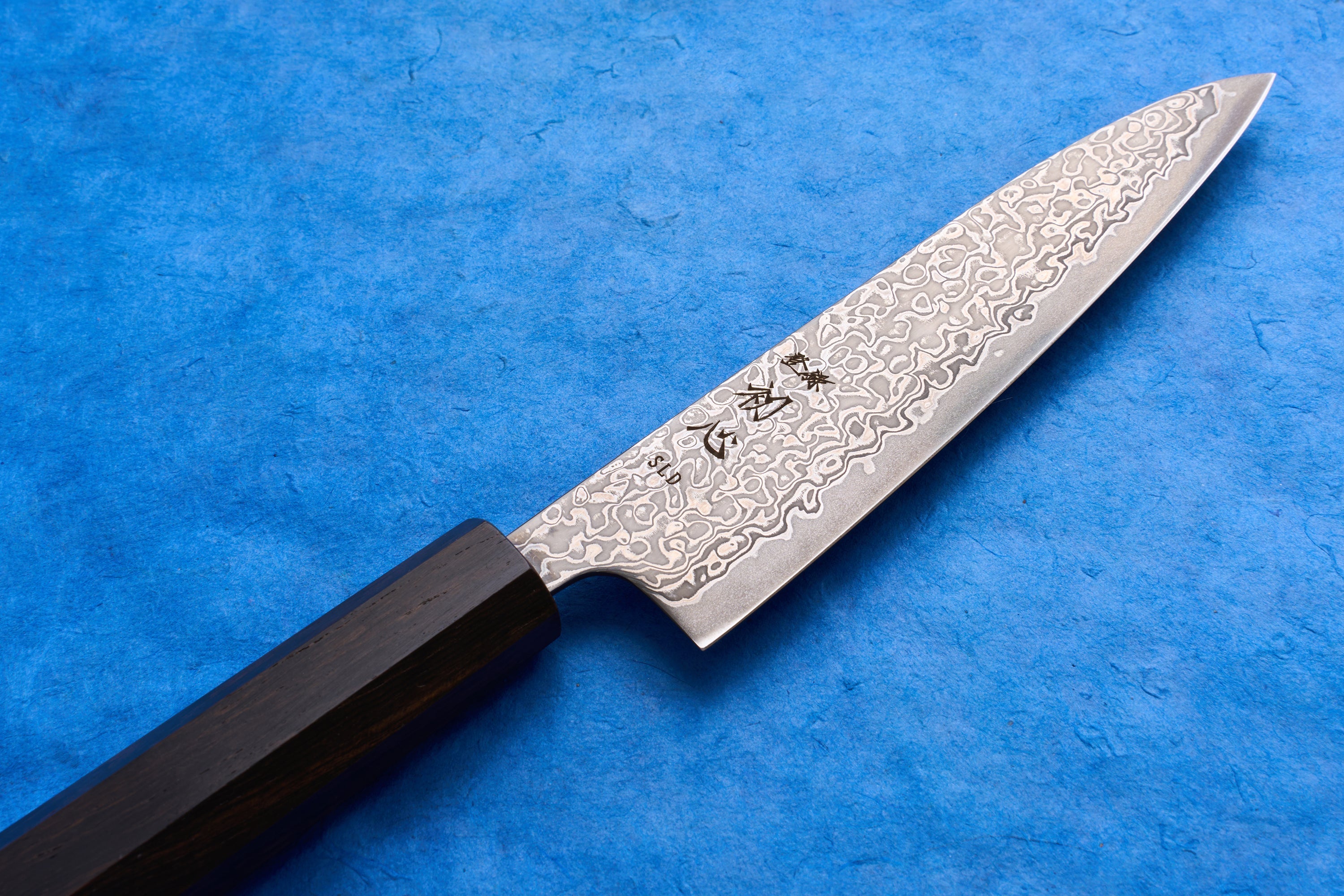Hatsukokoro SLD Hikari Kurozome Damascus Petty 130mm
