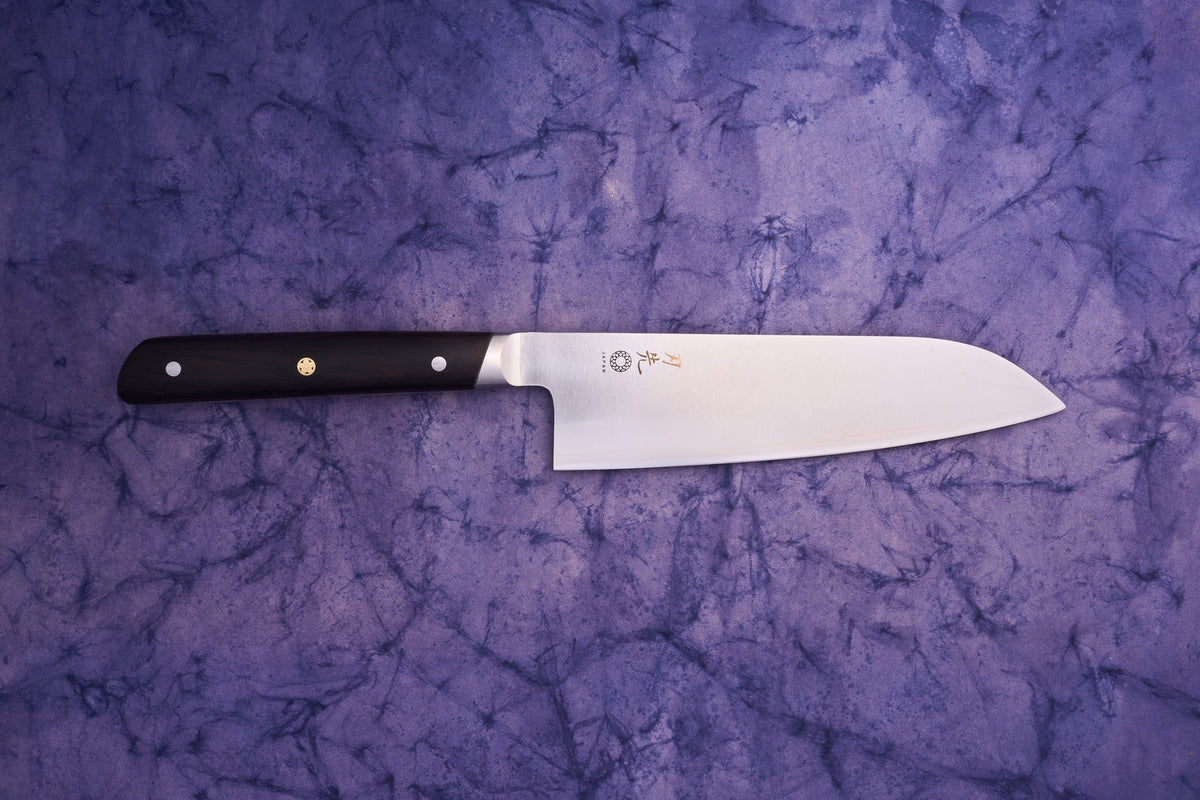 Hazaki Classic Black Santoku 180mm