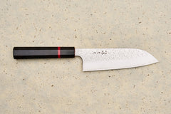 ICHIE x Shibata Knives SG2 Tsuchime Santoku 165mm