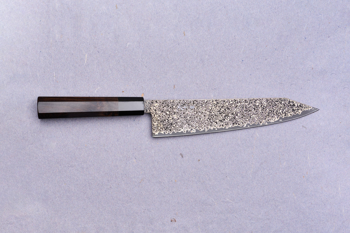 Kanjo SG2 Nickel Damascus Kiritsuke Gyuto 240mm