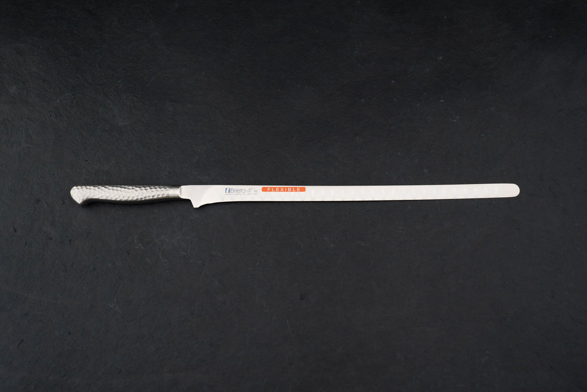 Brieto Pro Flexible Salmon Slicer with Dimples 320mm M116